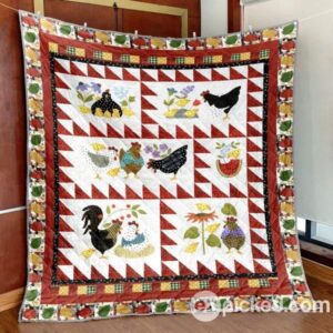 A Chick Here A Chick There Quilt Blanket Yhl3  Quilt